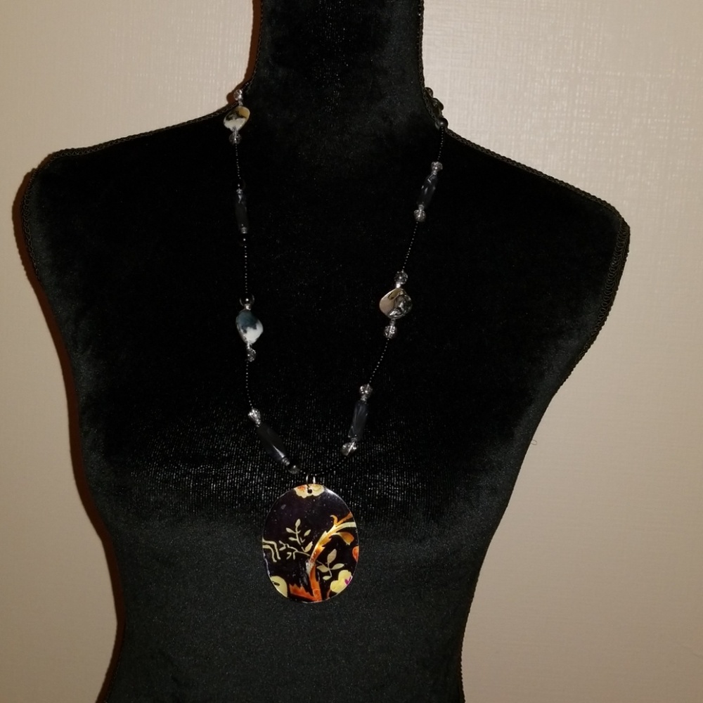 Beaded Black Necklace